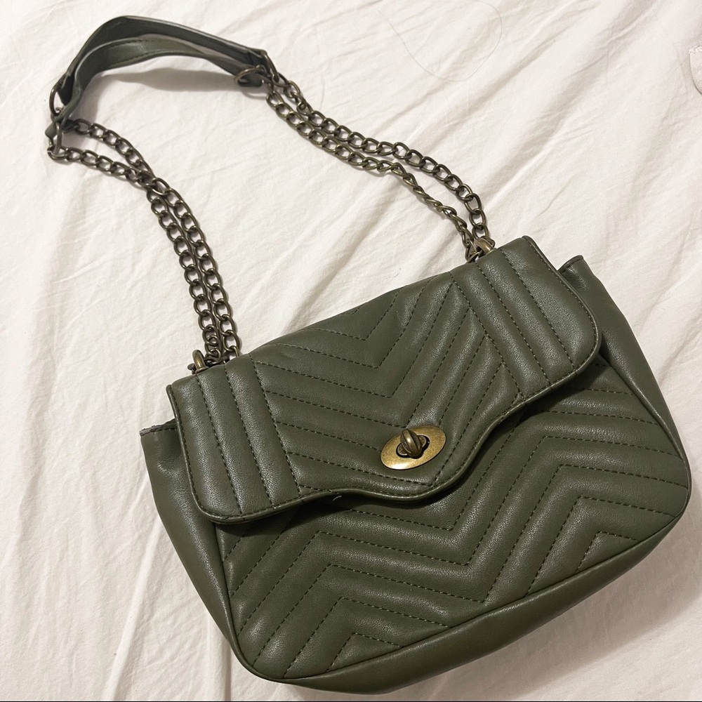Express Green Shoulder/Crossbody Bag